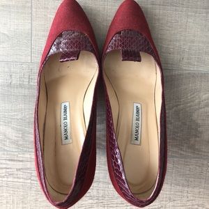 Manolo Blahnik red heels
